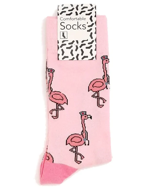 Hospitrix Happy Dames Sokken Flamingo